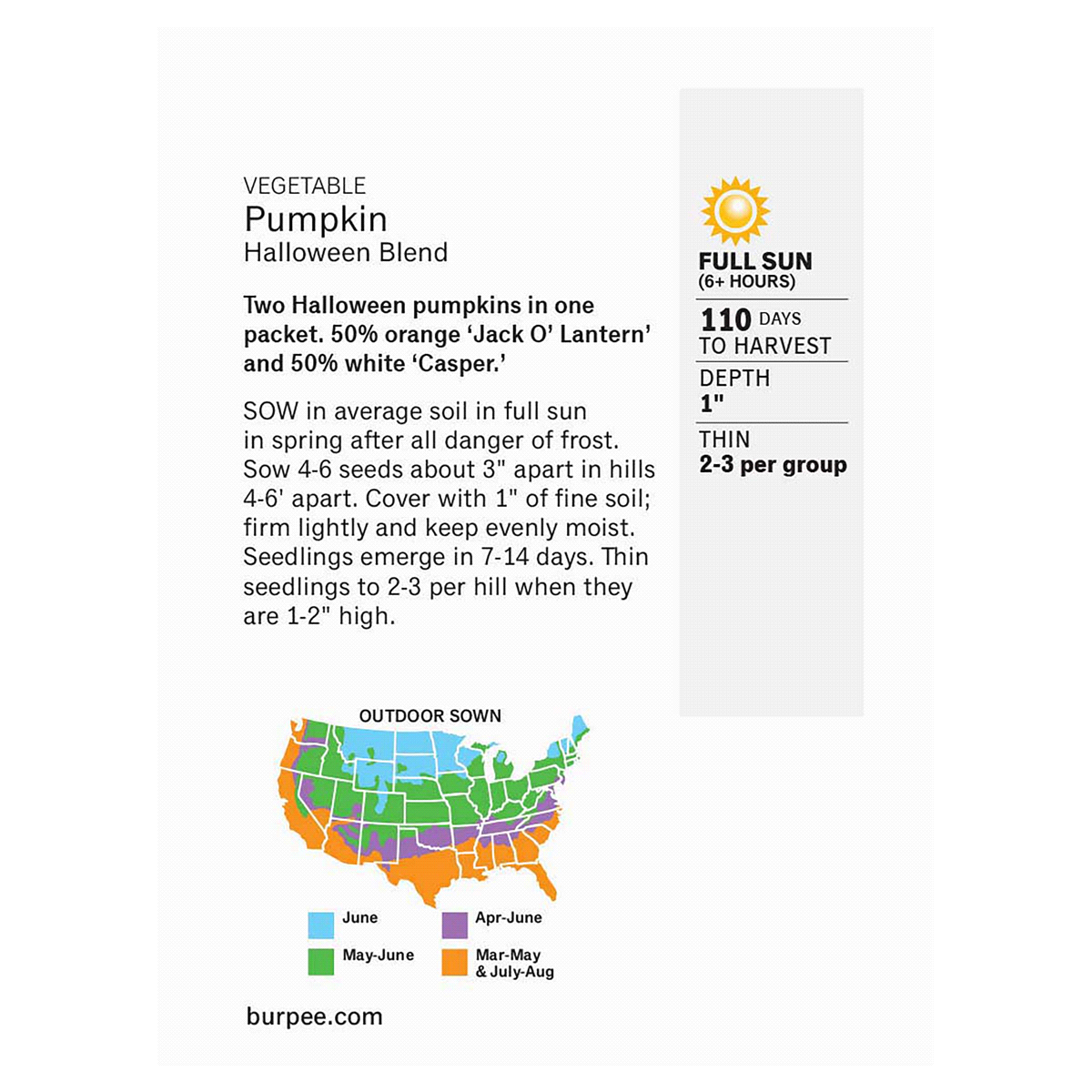 slide 3 of 5, Burpee Pumpkin Halloween Blend Seeds, 1 ct