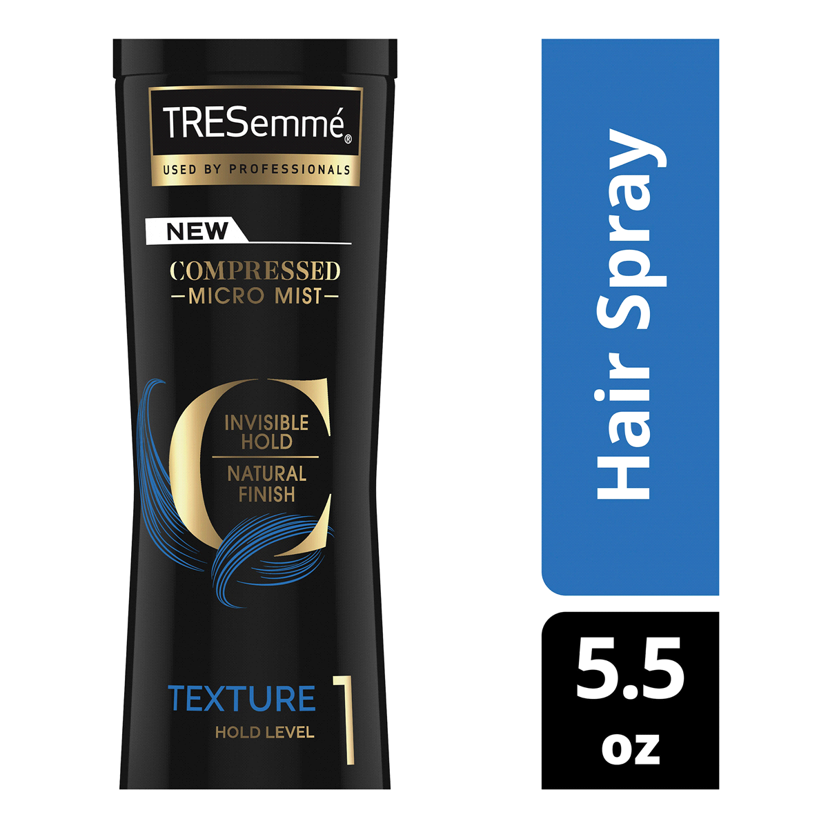 slide 1 of 5, TRESemmé Compressed Micro Mist Flexible Hold Hairspray Texture Hold Level 1, 5.5 oz, 5.5 oz