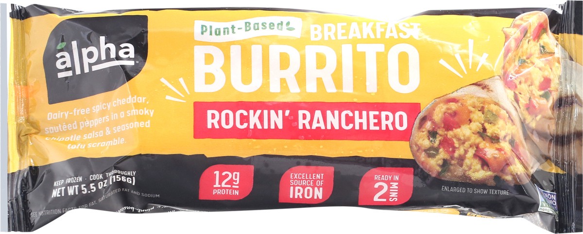 slide 8 of 11, Alpha Foods Alpha Breakfast Rockin' Ranchero Burrito 5.5 oz, 5.5 oz