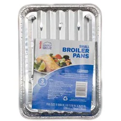 Weis Quality Small Broiler Pan - 3 pk