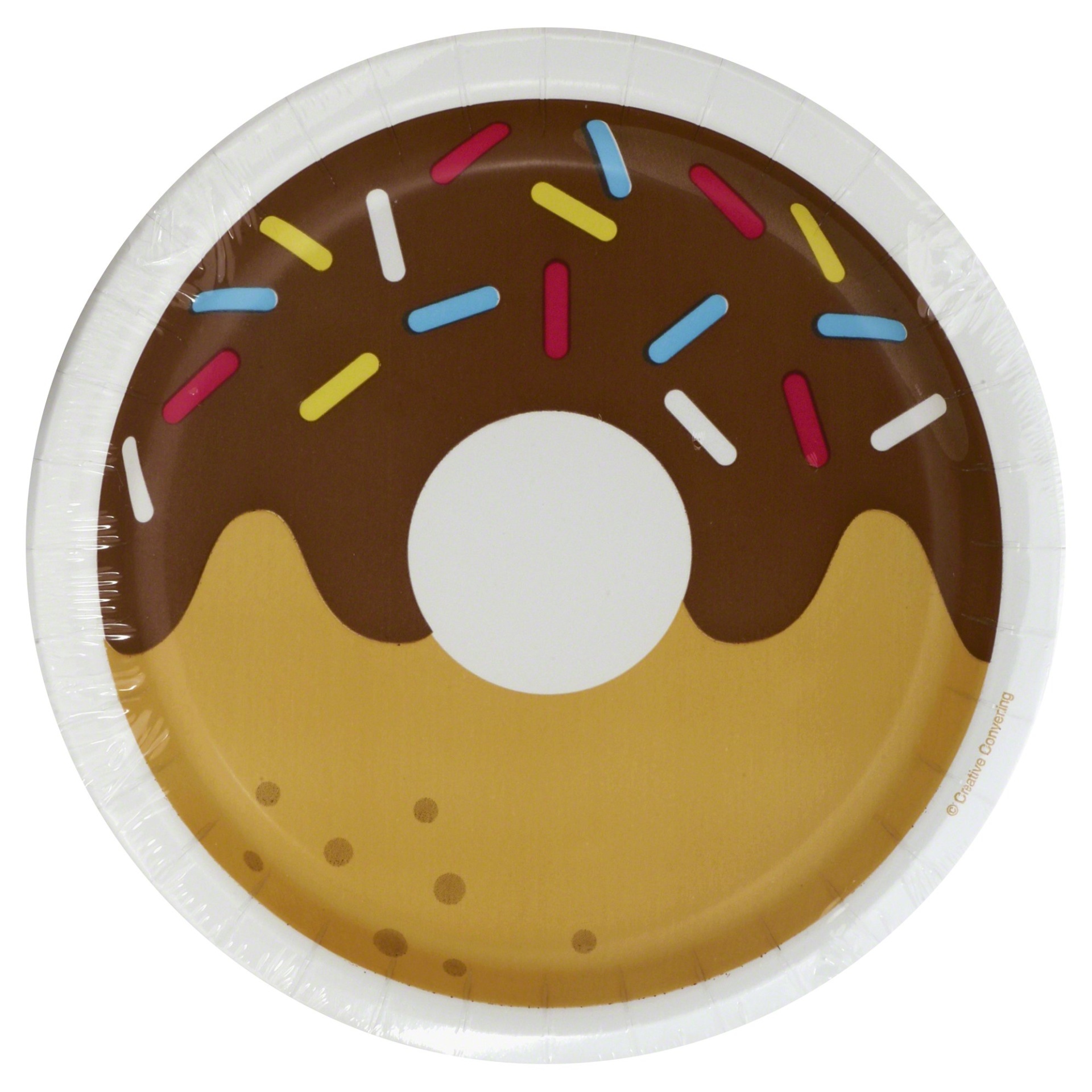 slide 1 of 1, Creative Converting Donut Time 7" Plate, 8 ct
