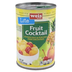 Weis Quality Fruit Cocktail In 100% Juice Concentrate
