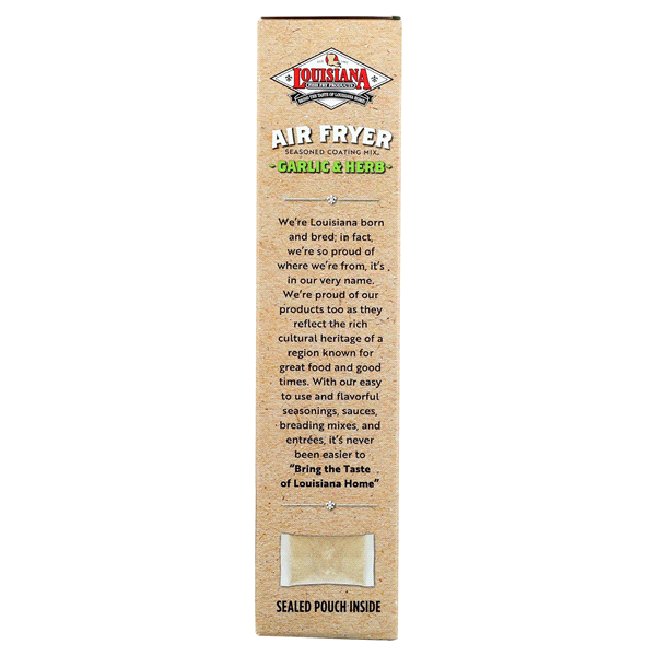 slide 21 of 21, Louisiana Air Fryer Garlic & Herb Seasoned Coating Mix 5 oz, 5 oz