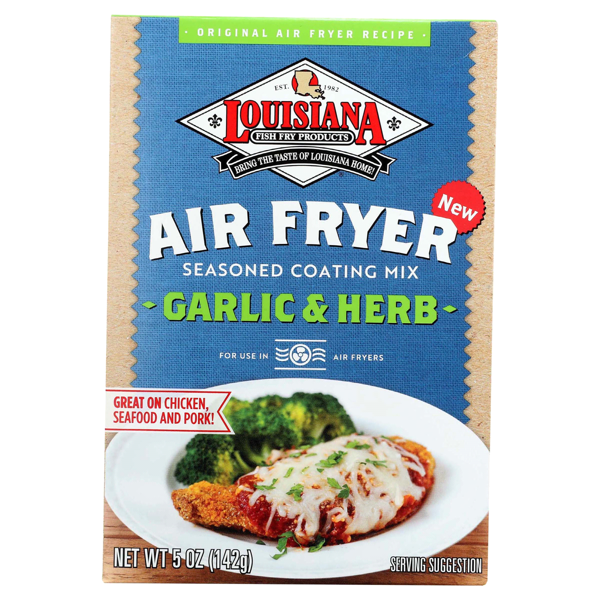 slide 1 of 21, Louisiana Air Fryer Garlic & Herb Seasoned Coating Mix 5 oz, 5 oz