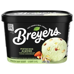 Breyers Frozen Dairy Dessert Pistachio Almond, 48 oz