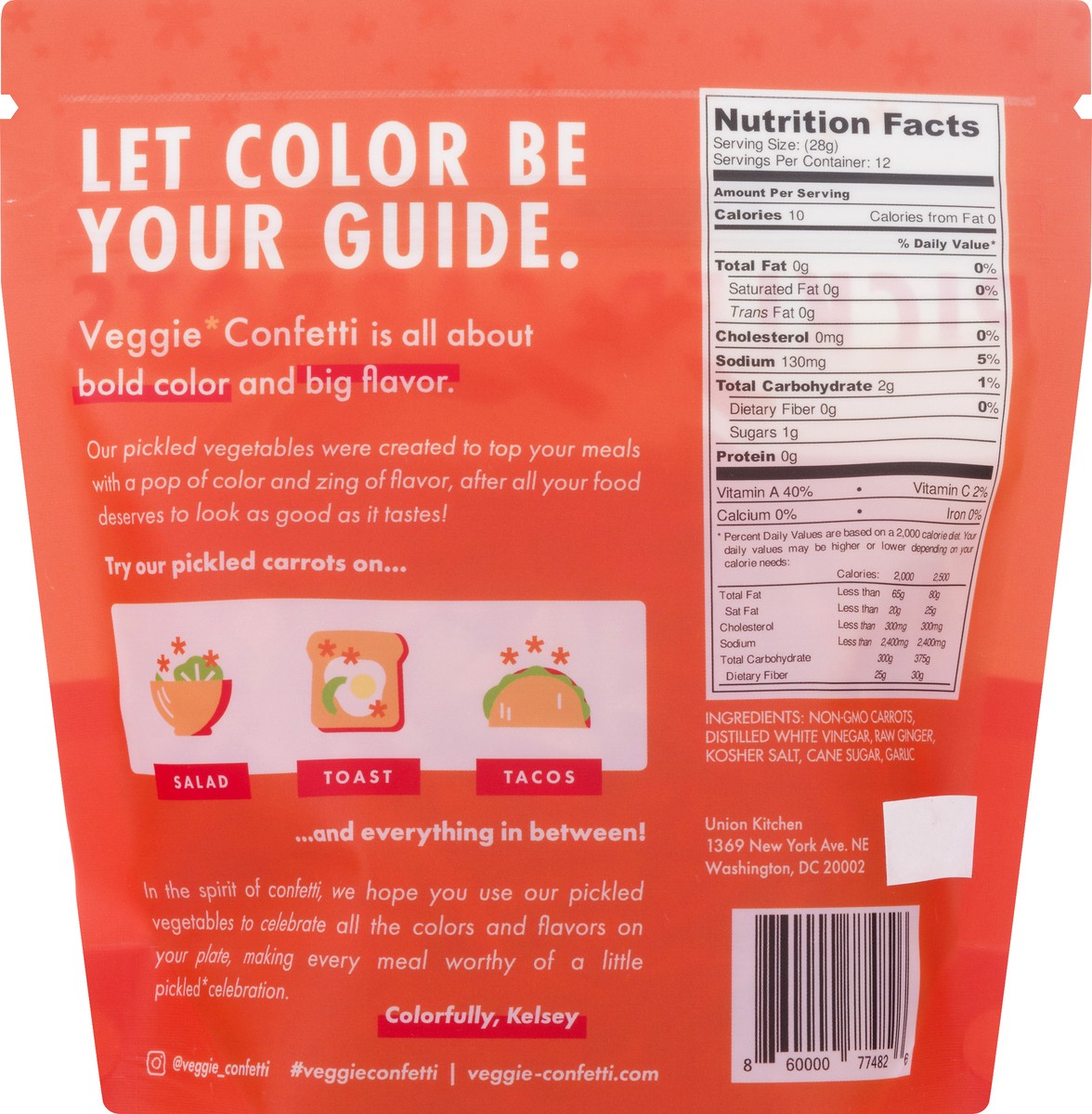 slide 4 of 10, Veggie Confetti Ginger + Garlic Pickled Carrots - 12 oz, 12 oz