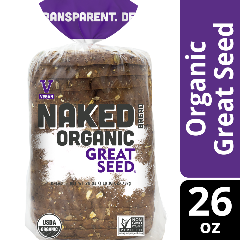slide 2 of 3, Naked Bread® Organic Great Seed Bread, 26 oz