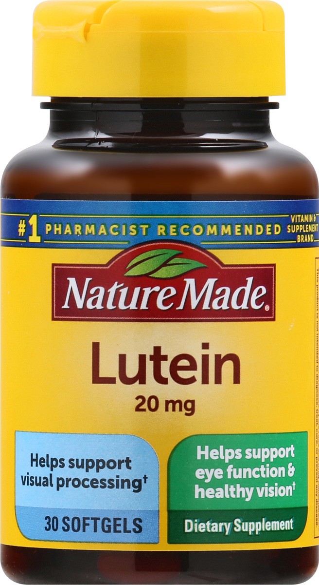 slide 4 of 12, Nature Made 20 mg Softgels Lutein 30 ea, 30 ct