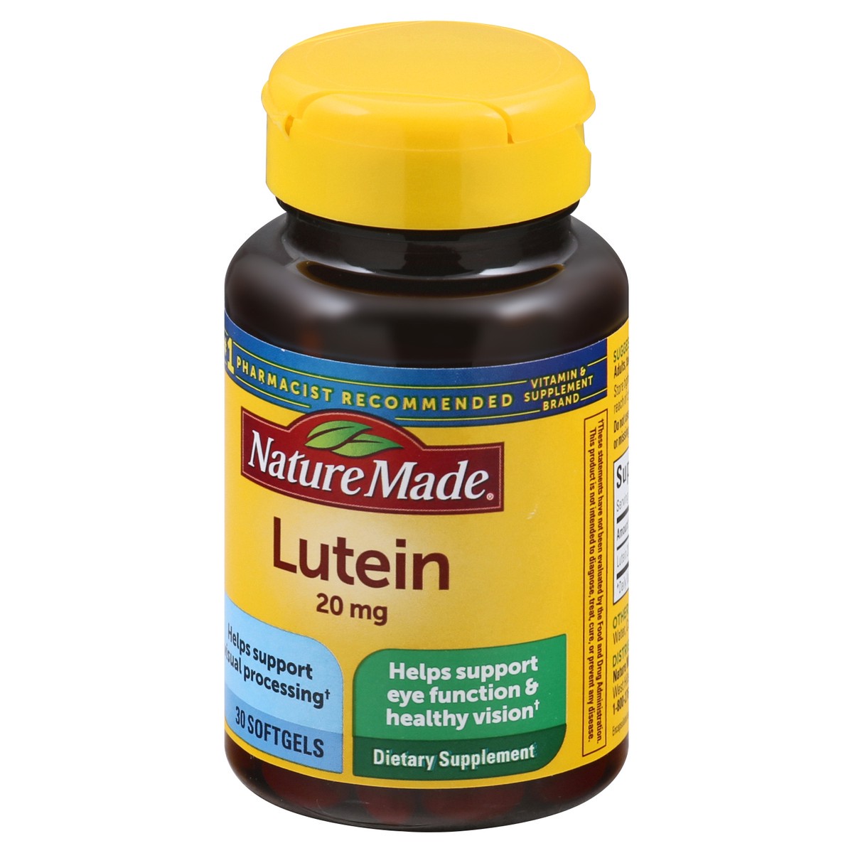 slide 7 of 12, Nature Made 20 mg Softgels Lutein 30 ea, 30 ct