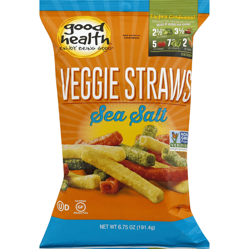 slide 2 of 3, Good Health Sea Salt Veggie Straws, 6.75 oz
