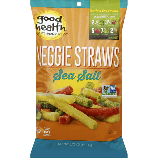 slide 3 of 3, Good Health Sea Salt Veggie Straws, 6.75 oz