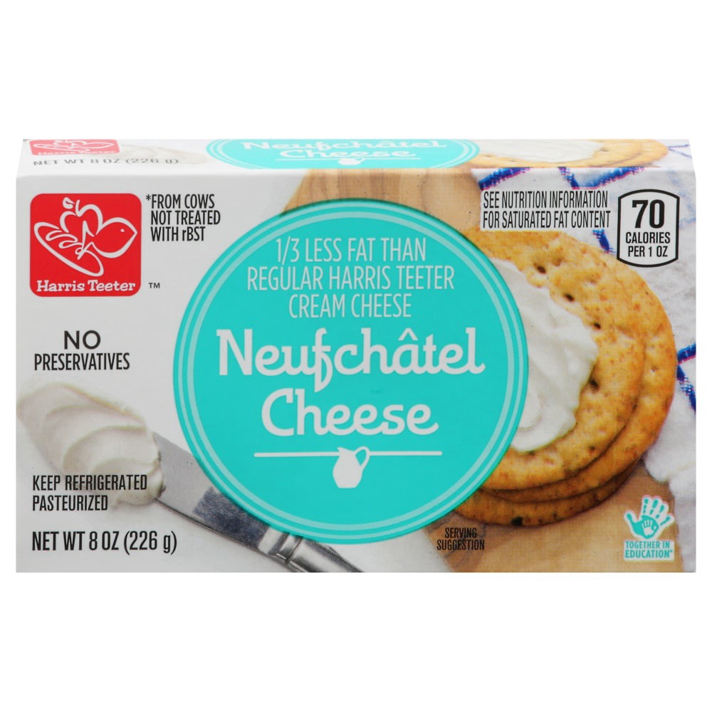 slide 1 of 3, Harris Teeter Neufchatel Cheese, 8 oz