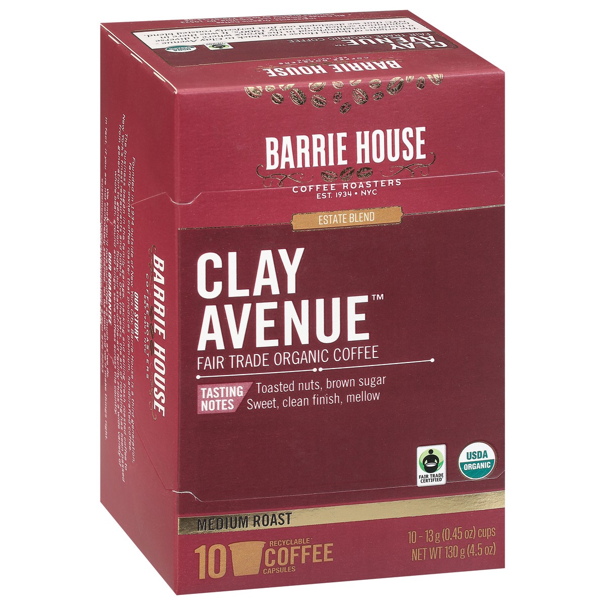 slide 15 of 15, Barrie House Medium Roast Capsules Clay Avenue Coffee - 10 ct, 10 ct