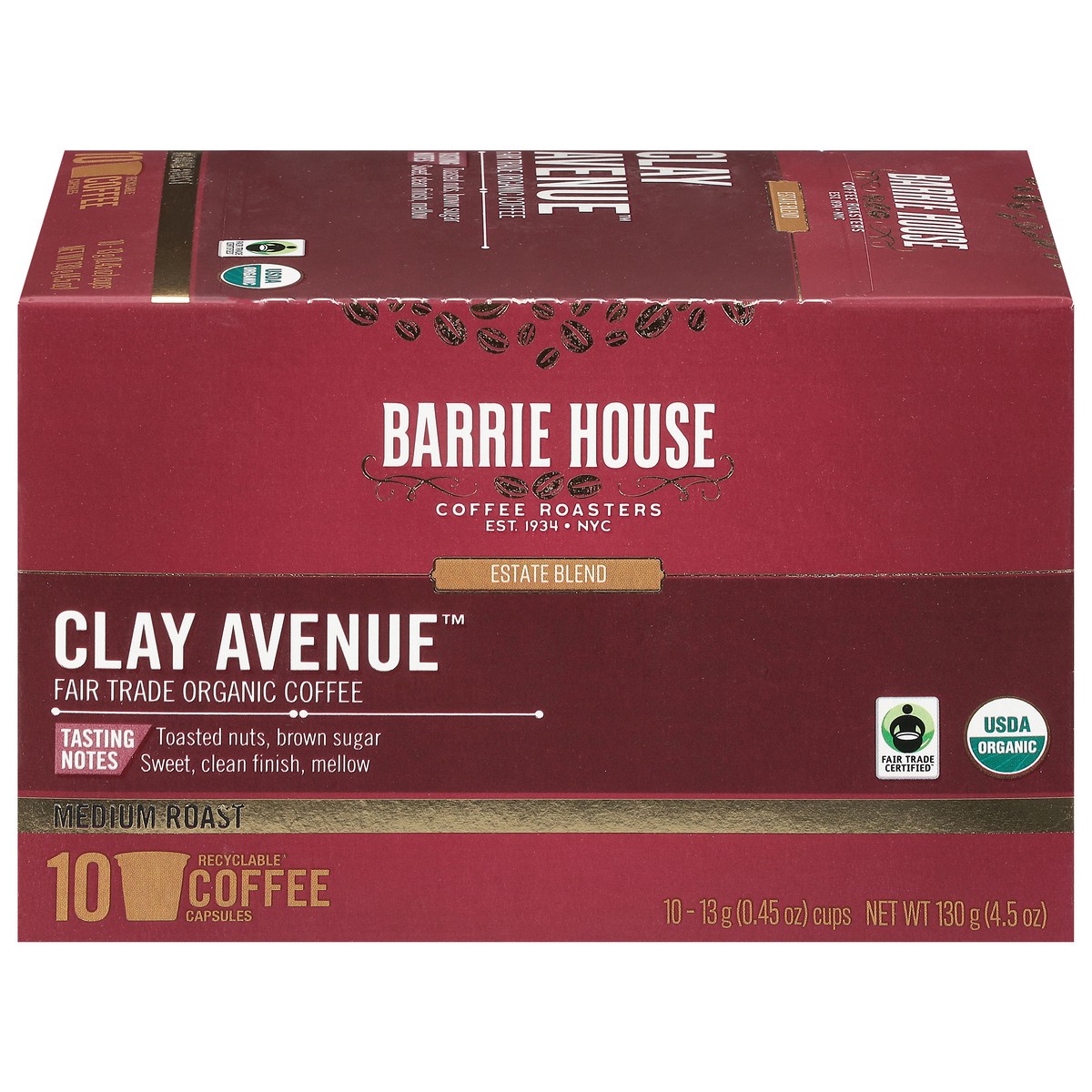 slide 8 of 15, Barrie House Medium Roast Capsules Clay Avenue Coffee - 10 ct, 10 ct