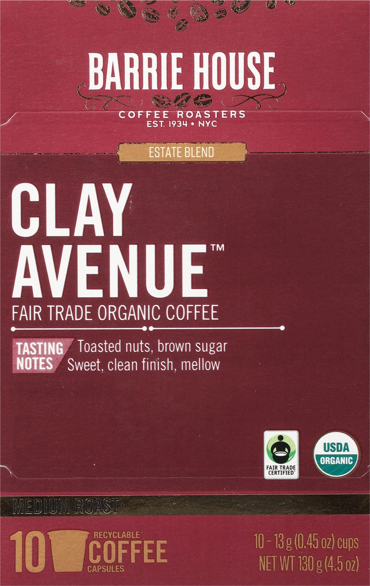 slide 11 of 15, Barrie House Medium Roast Capsules Clay Avenue Coffee - 10 ct, 10 ct