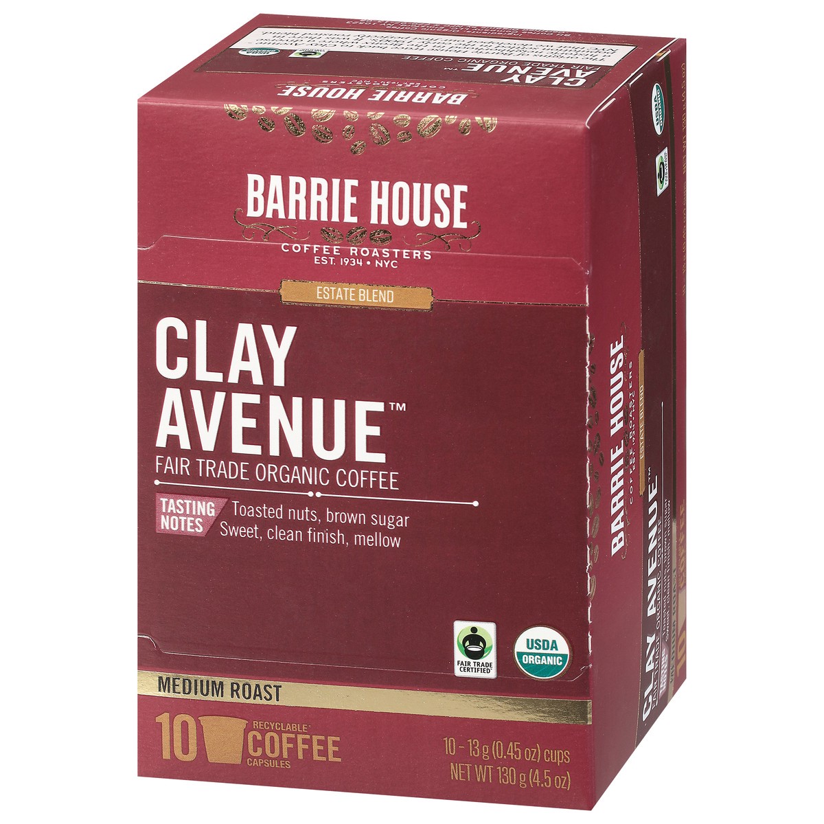 slide 13 of 15, Barrie House Medium Roast Capsules Clay Avenue Coffee - 10 ct, 10 ct