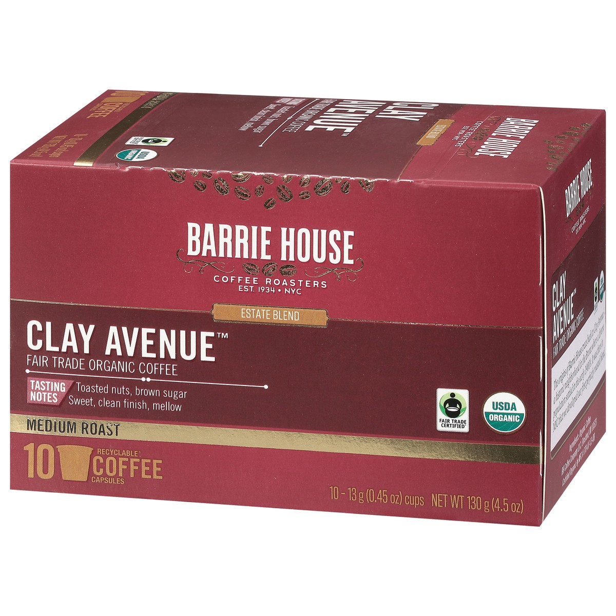 slide 14 of 15, Barrie House Medium Roast Capsules Clay Avenue Coffee - 10 ct, 10 ct