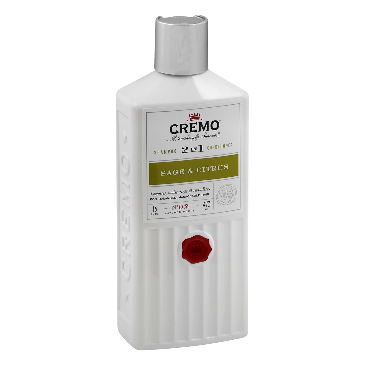 slide 6 of 9, Cremo 2-In-1 Sage & Citrus Shampoo & Conditioner, 16 oz