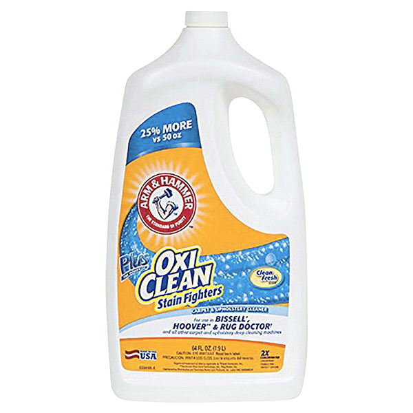 slide 1 of 1, ARM & HAMMER Oxi Clean Stain Fighters Carpet & Upholstery Cleaner, 64 oz