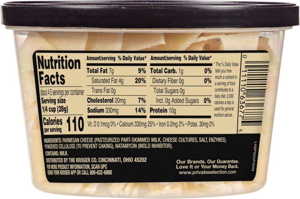 slide 3 of 3, Private Selection Shaved Parmesan Cheese Cup - 4.5 oz, 4.5 oz