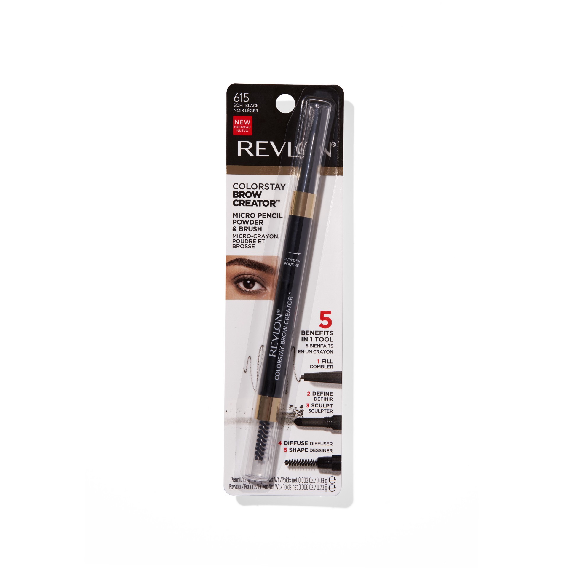 slide 4 of 11, Colorstay Brow Waterproof Creator Pencil - 615 Soft Black - 0.011oz, 0.011 oz