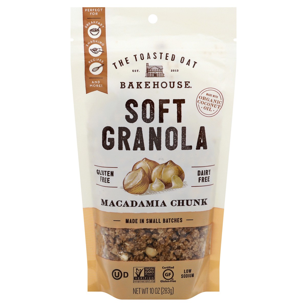 slide 1 of 9, The Toasted Oat Bakehouse Macadamia Chunk Soft Granola 10 oz, 10 oz