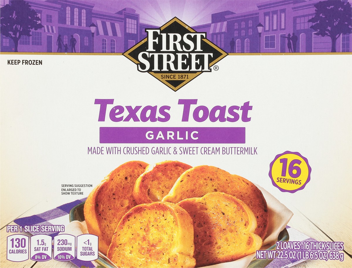 slide 4 of 13, First Street Garlic Toast, 2 ct