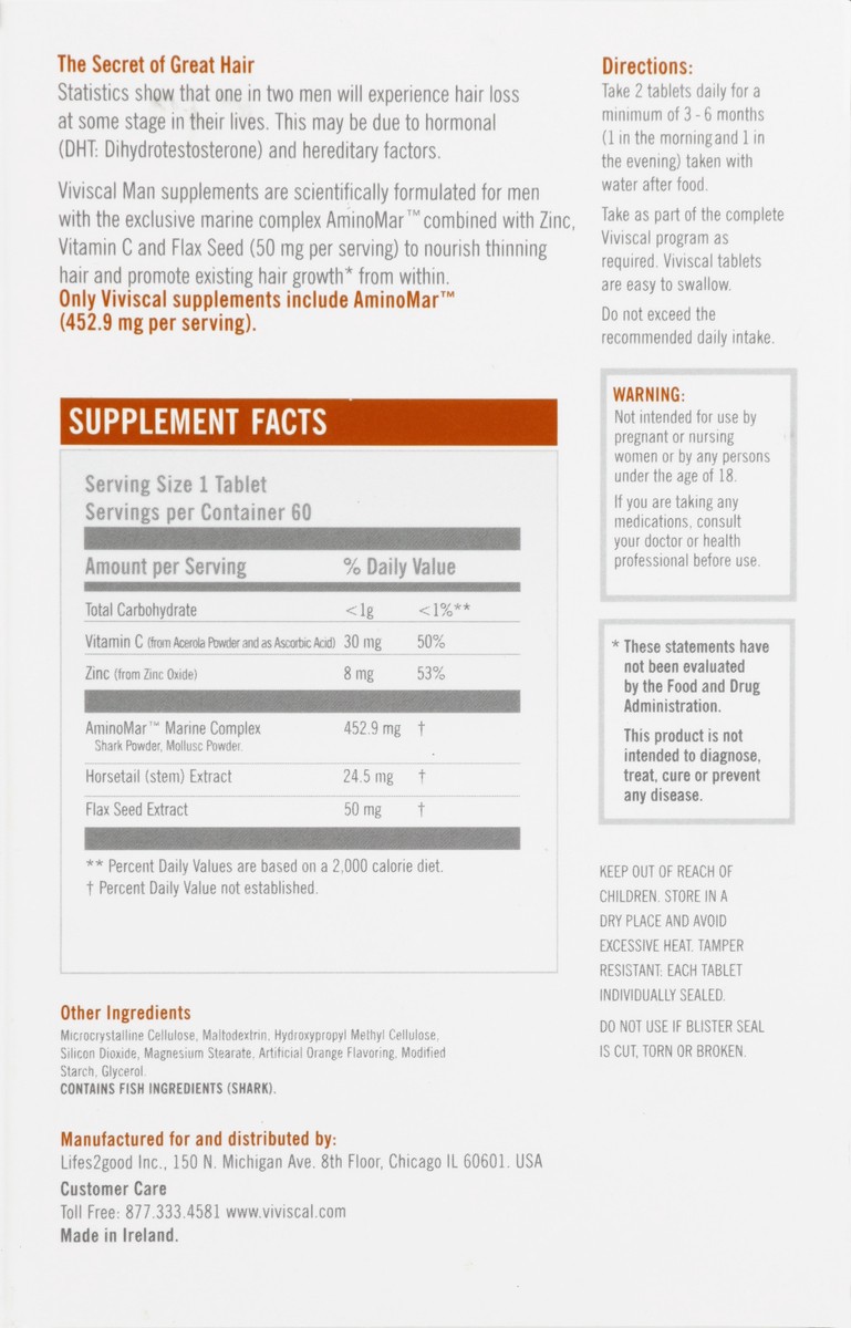 slide 3 of 5, Viviscal Hair Growth Program 60 ea, 60 ct