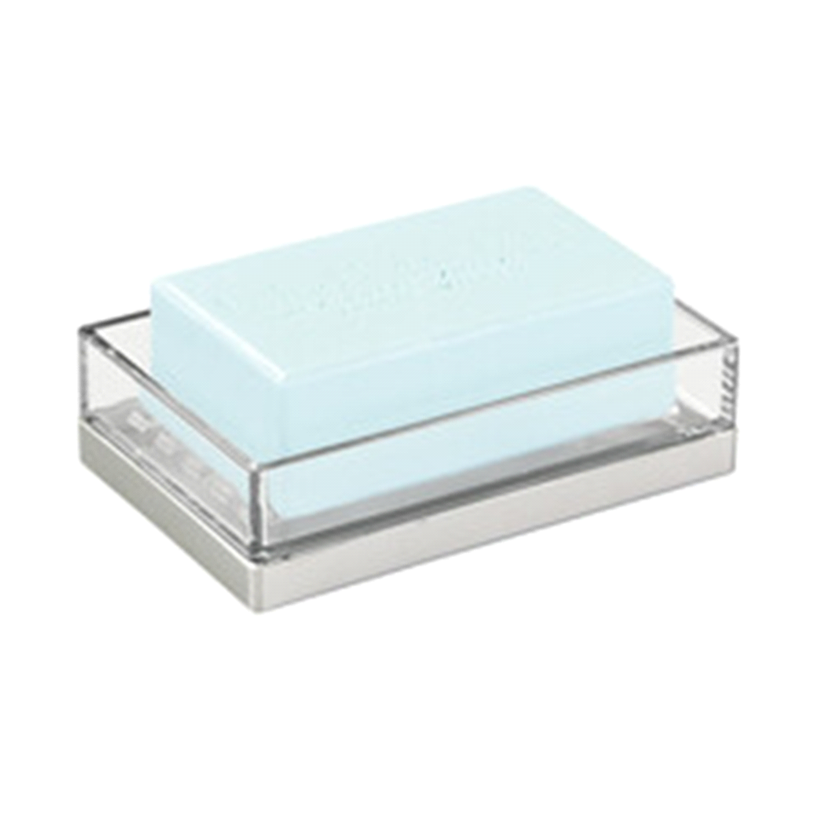 slide 5 of 5, InterDesign iDesign Clarity Soap Dish - Clear/Silver, 1 ct