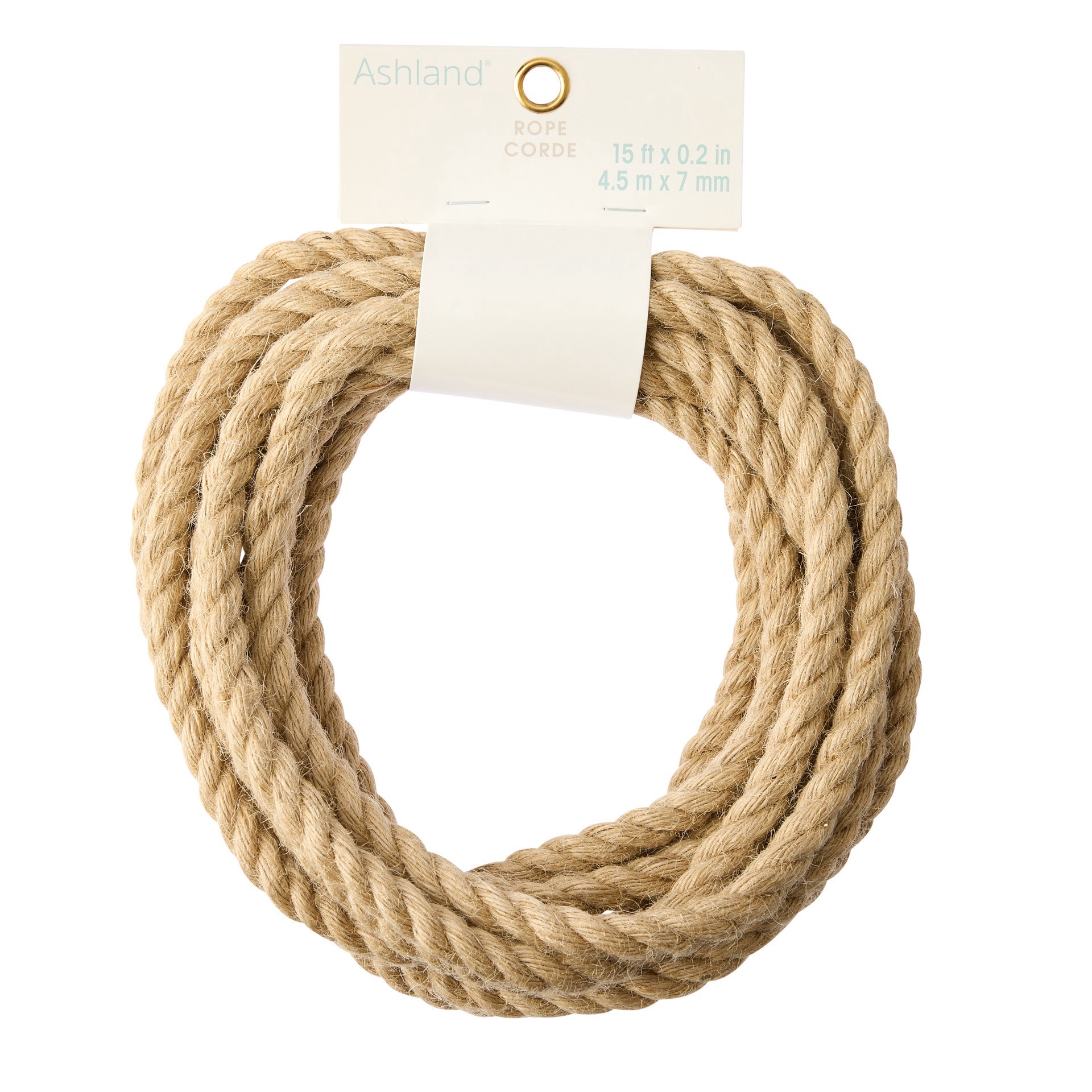 slide 3 of 3, Natural Jute Rope By Ashland, 0.2 in x 15 ft