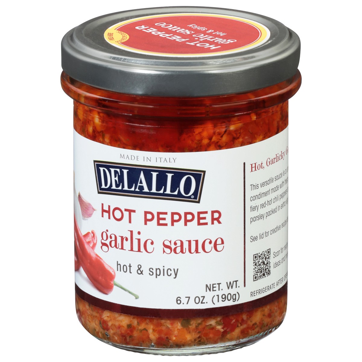 slide 12 of 13, DeLallo Hot Pepper Garlic Sauce, 6.7 oz