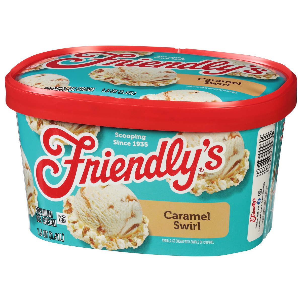 slide 3 of 9, Friendly's Frndly Ic Caramel Swirl, 1.5 qt