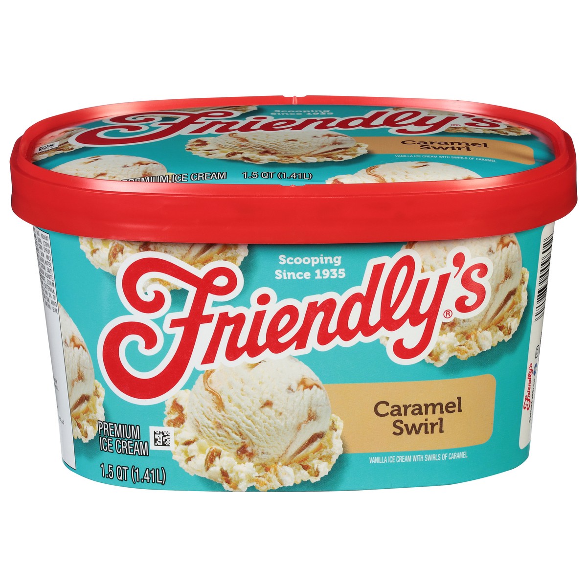 slide 1 of 9, Friendly's Frndly Ic Caramel Swirl, 1.5 qt