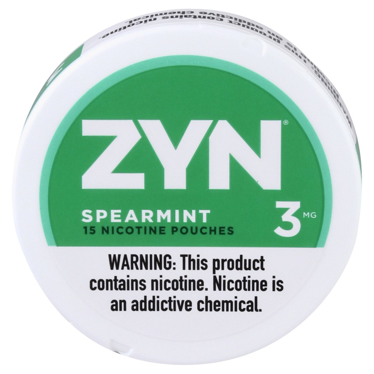 slide 1 of 10, Zyn Spearmint 3Mg Nicotine Pouches, 15 ct
