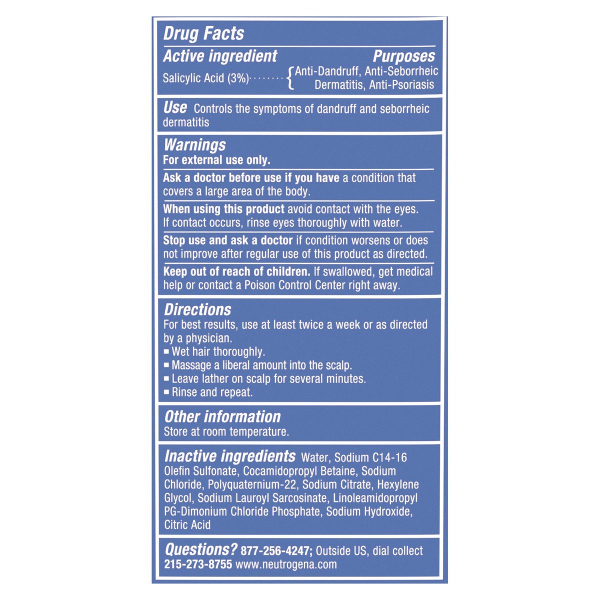 slide 7 of 14, Neutrogena T/Sal Therapeutic Scalp Shampoo for Scalp Build-Up Control with 3% Salicylic Acid, Scalp Treatment for Dandruff, Scalp Psoriasis & Seborrheic Dermatitis Relief, 4.5 fl. oz, 4.50 fl oz