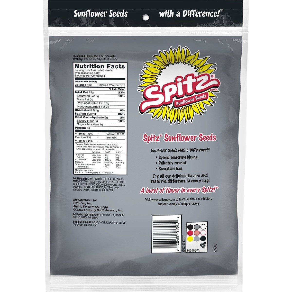 slide 5 of 5, Spitz Sunflower Seeds, 16 oz