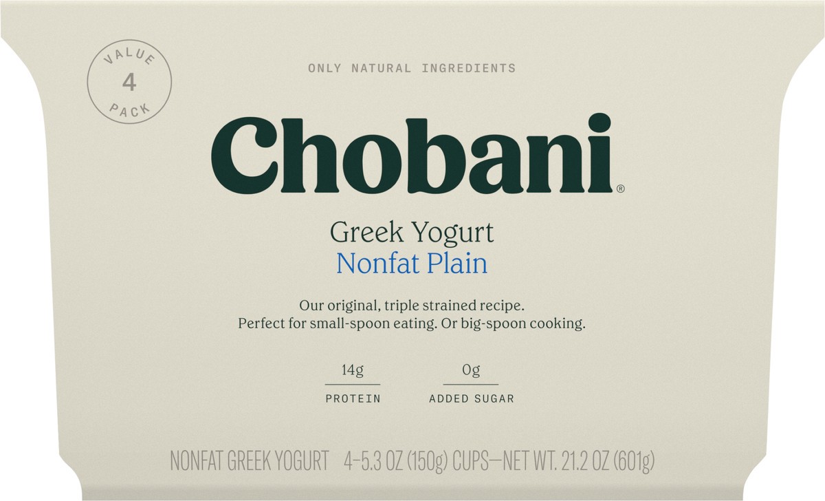 slide 6 of 9, Chobani Greek Yogurt Plain, 