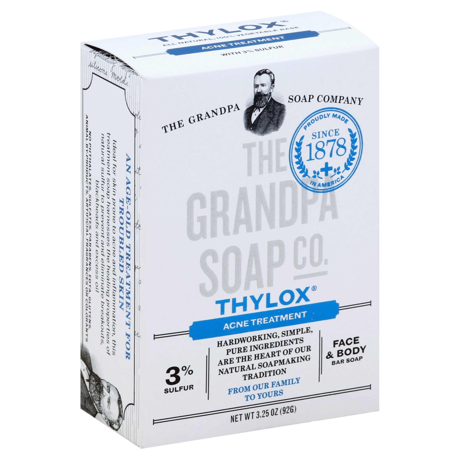 The Grandpa Soap Co - Thylox Acne Treatment 3.25 oz. - Bar Soap