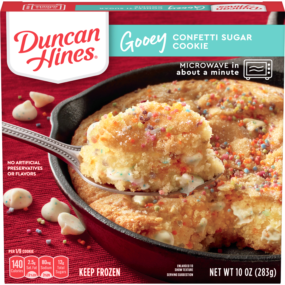 slide 1 of 1, Duncan Hines Gooey Confetti Sugar Cookie Frozen Dessert, 10 oz