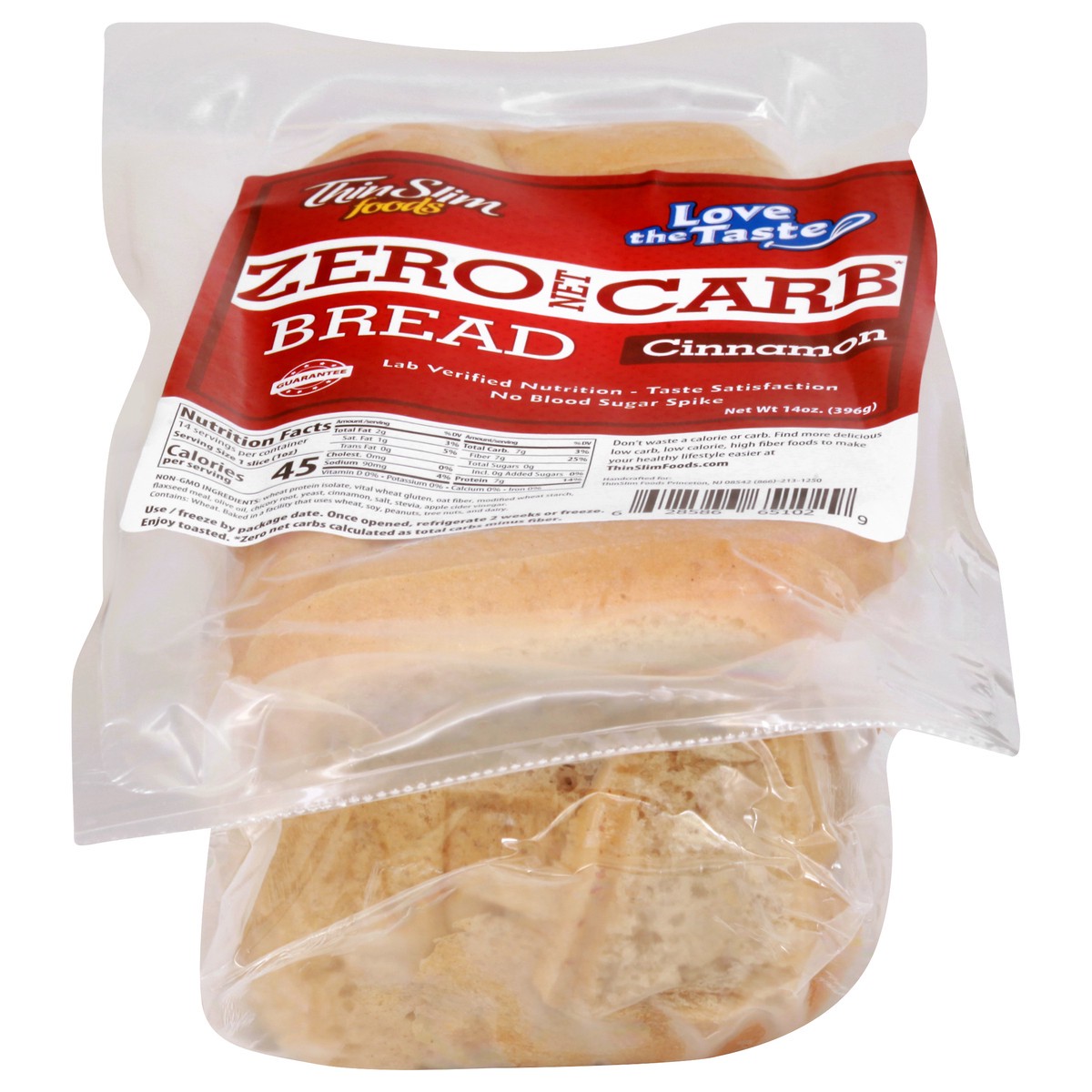 slide 1 of 13, ThinSlim Foods Bread, Cinnamon, 14 oz