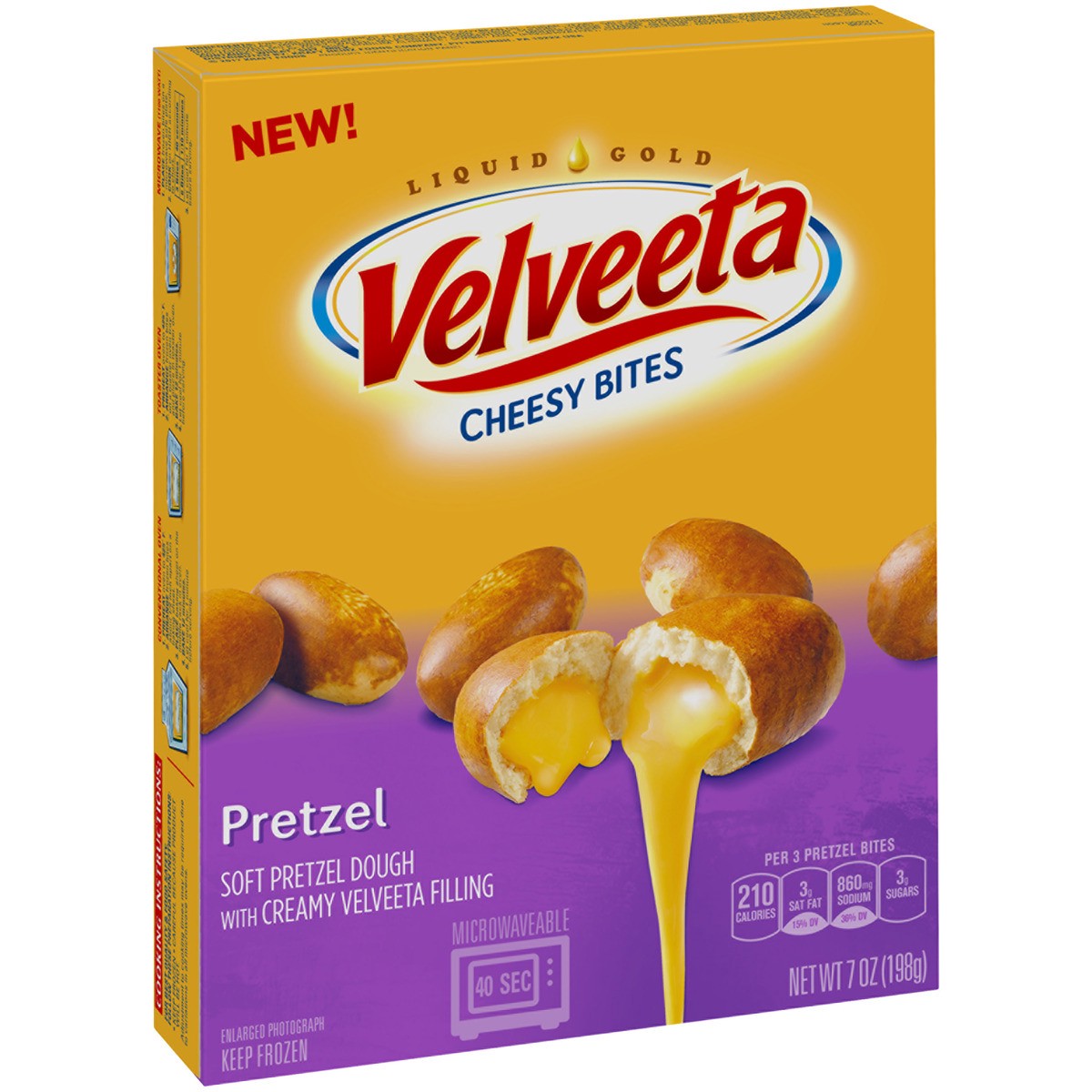 slide 2 of 8, Velveeta Pretzel Cheesy Bites Frozen Snacks, 7 oz