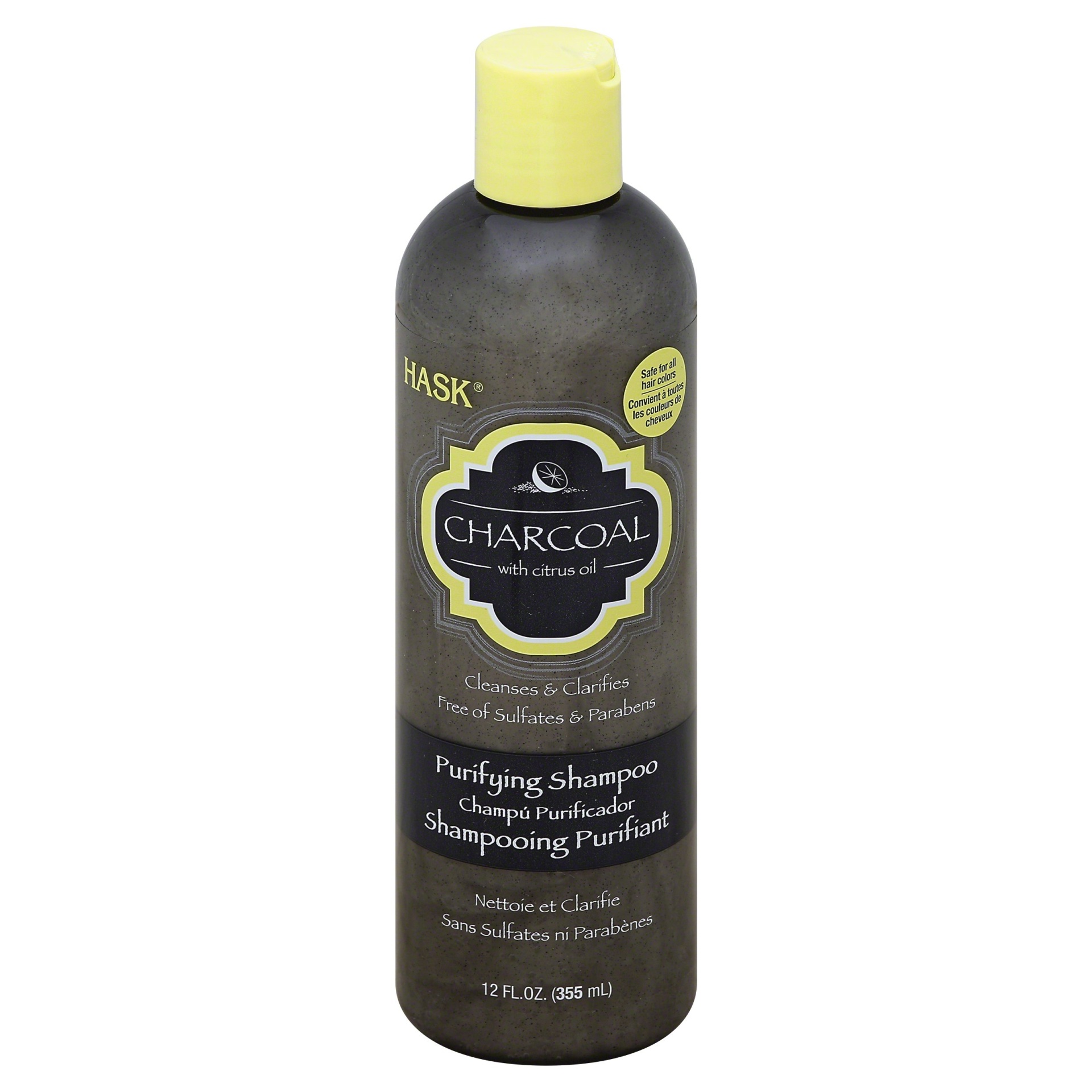 slide 1 of 1, Hask Charcoal with Citrus Oil Purifying Shampoo, 12 oz
