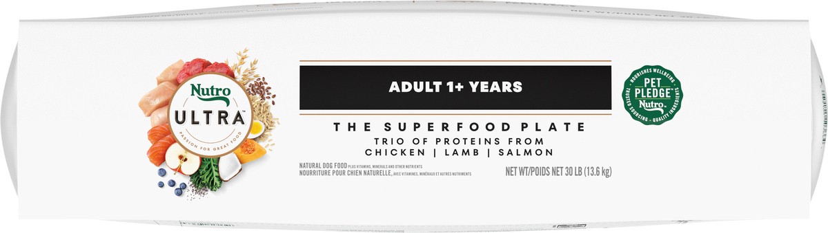 slide 2 of 15, Nutro Ultra Adult Dry Dog Food with a Trio of Proteins from Chicken, Lamb and Salmon, 30 lb. Bag, 30 Lb