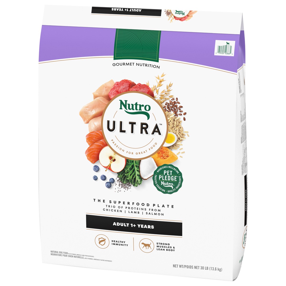 slide 3 of 15, Nutro Ultra Adult Dry Dog Food with a Trio of Proteins from Chicken, Lamb and Salmon, 30 lb. Bag, 30 Lb