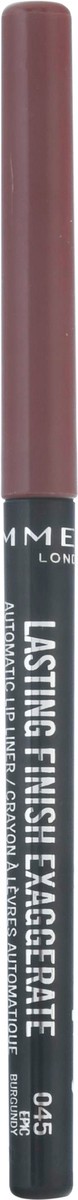slide 9 of 12, Rimmel London Epic Burgundy 045 Lasting Finish Exaggerate Automatic Lip Liner 0.012 oz, 0.25 g