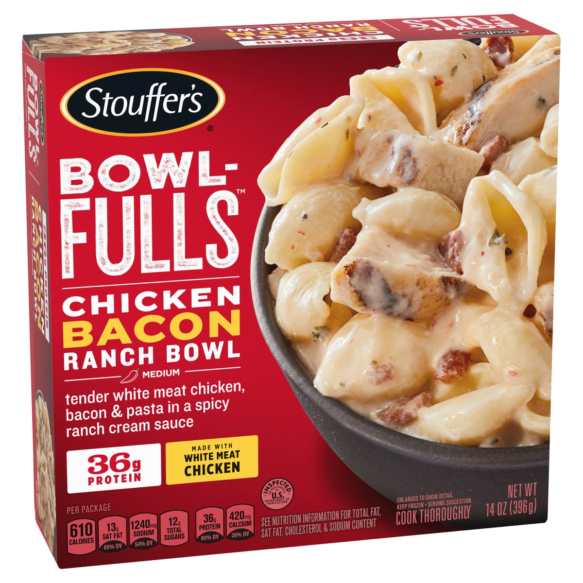 slide 6 of 9, Stouffer's Bowl-Fulls Chicken Bacon Ranch Frozen Meal, 14 oz