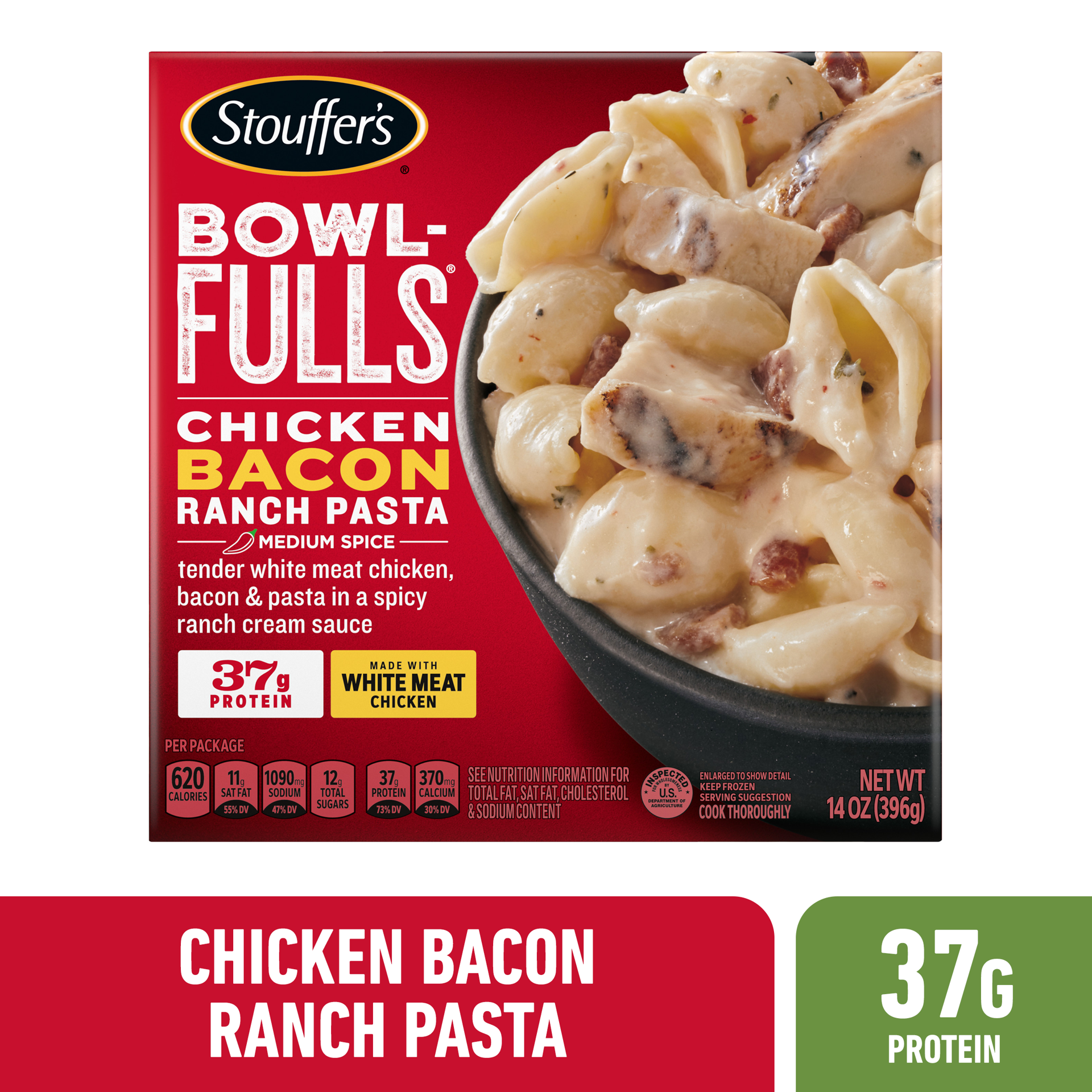 slide 1 of 9, Stouffer's Bowl-Fulls Chicken Bacon Ranch Frozen Meal, 14 oz