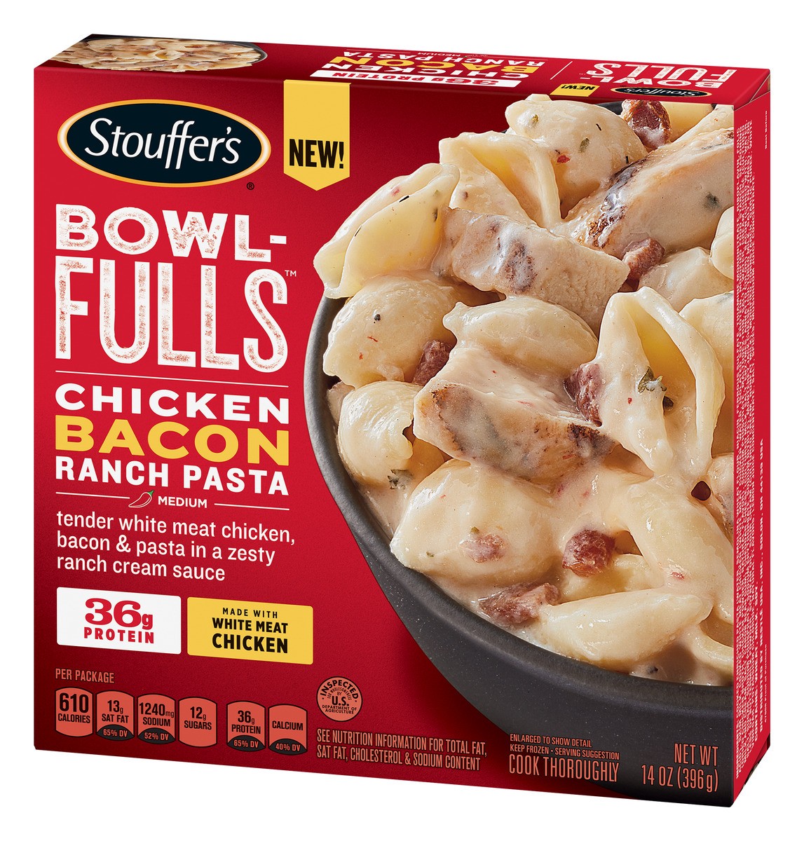 slide 2 of 9, Stouffer's Bowl-Fulls Chicken Bacon Ranch Frozen Meal, 14 oz