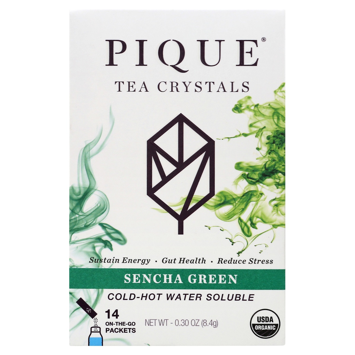 slide 1 of 1, Pique Tea Crystals, Sencha Green, On-the-Go Packets - 14 ct, 14 ct