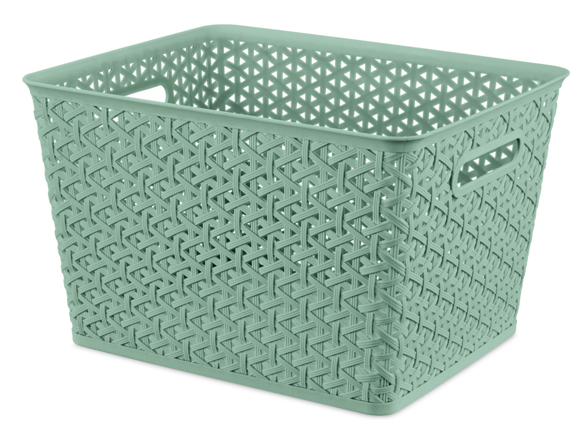 slide 1 of 4, Whitmor Resin Tote Large Loden Frost, 1 ct
